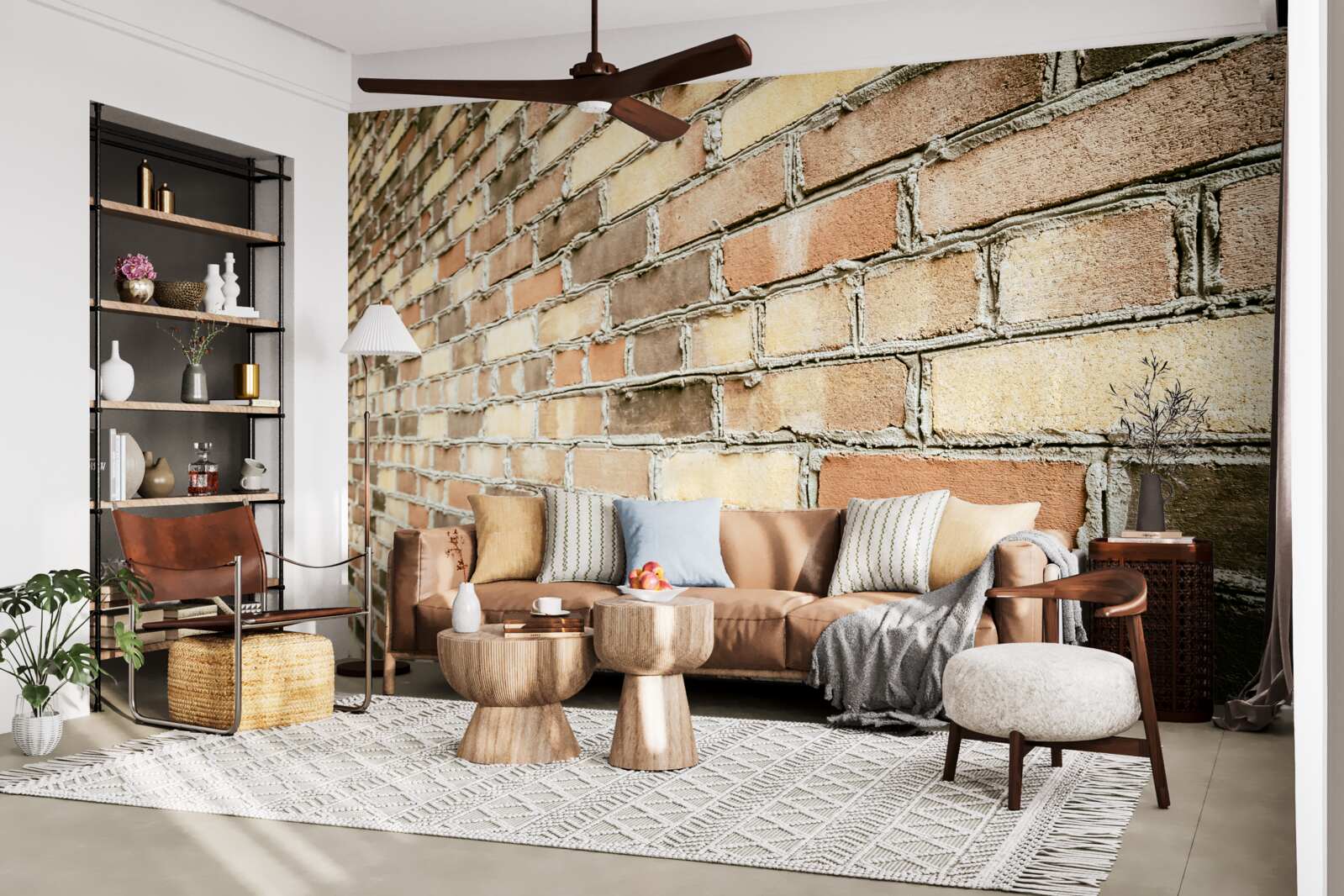 Фотошпалери вигляд збоку цегляної стіни