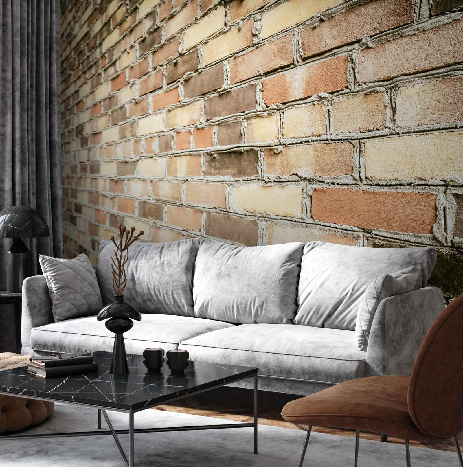 Фотошпалери вигляд збоку цегляної стіни