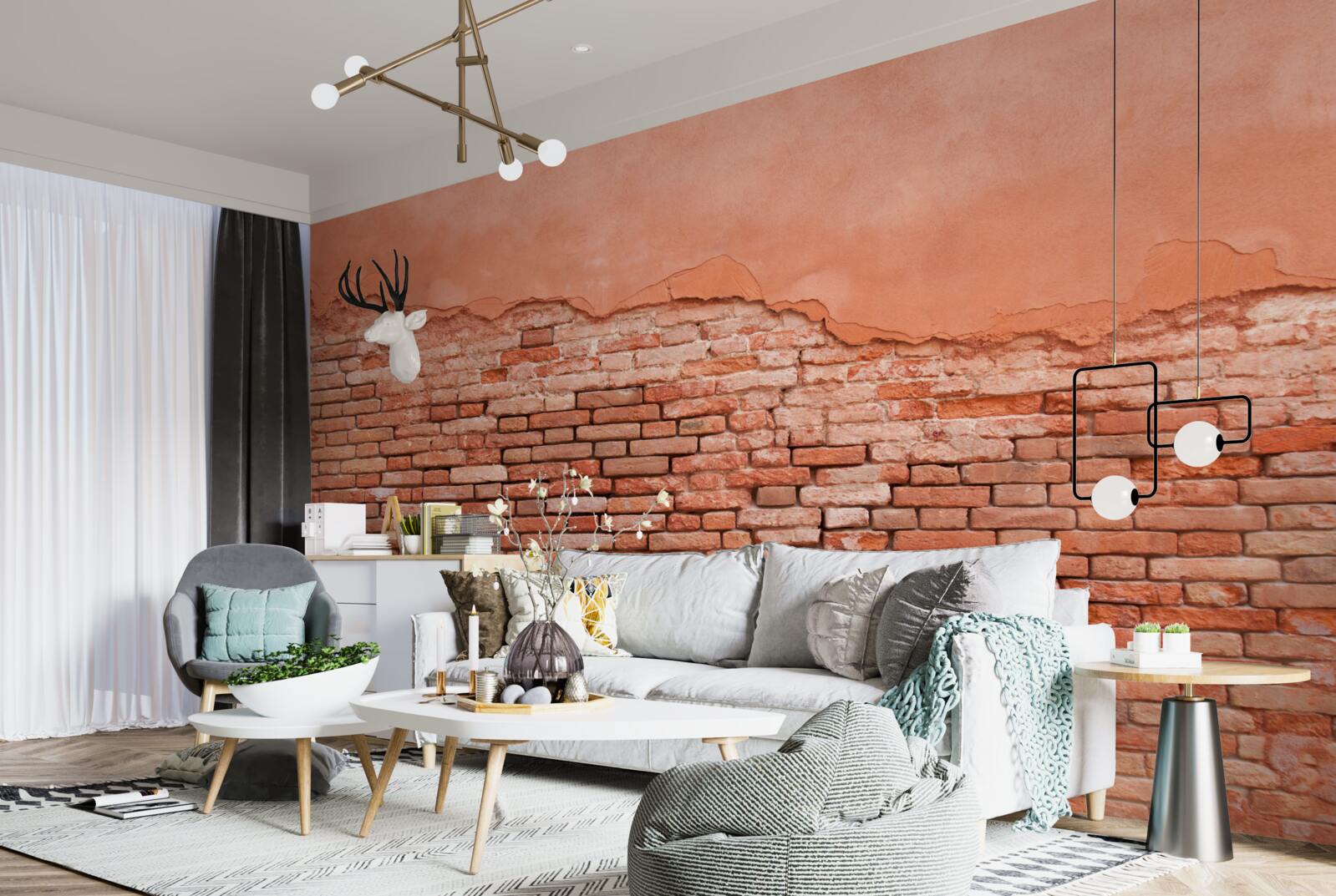 Фотошпалери обвалилася цегляна стіна