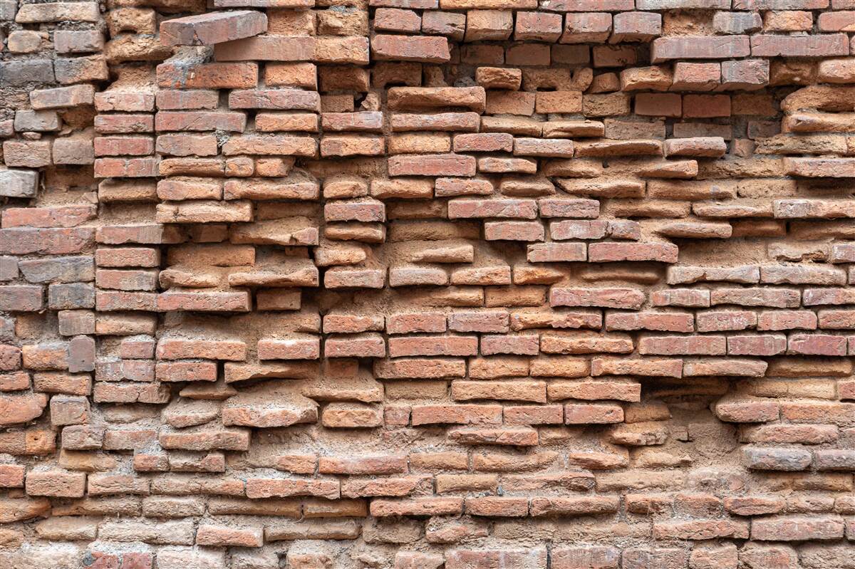 Фотошпалери кам'яна стіна, яка руйнується