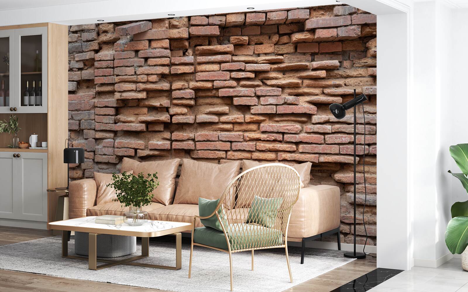 Фотошпалери кам'яна стіна, яка руйнується