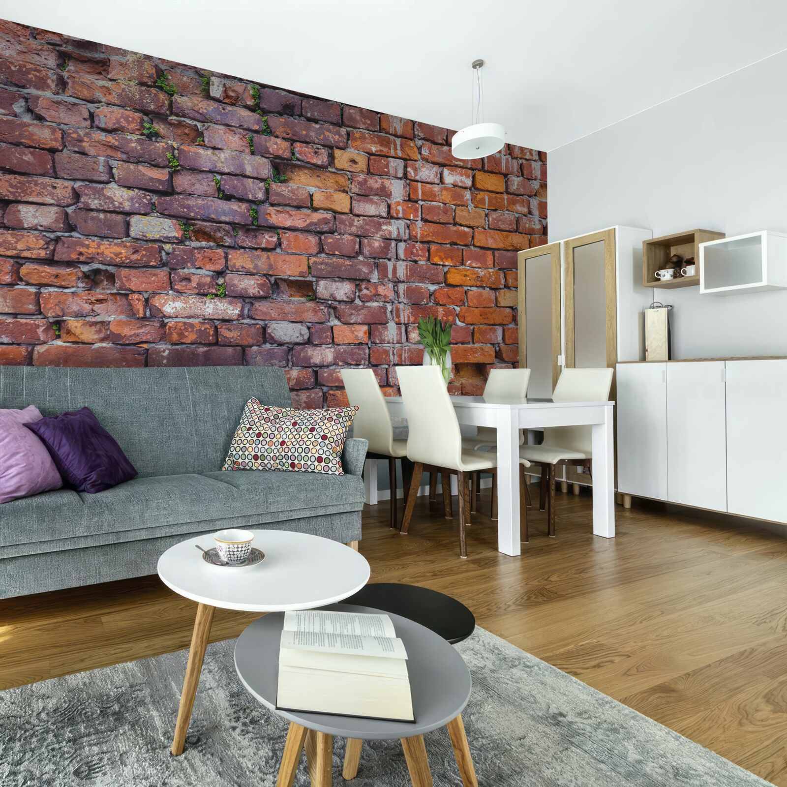 Фотошпалери протікання на історичній цегляній стіні