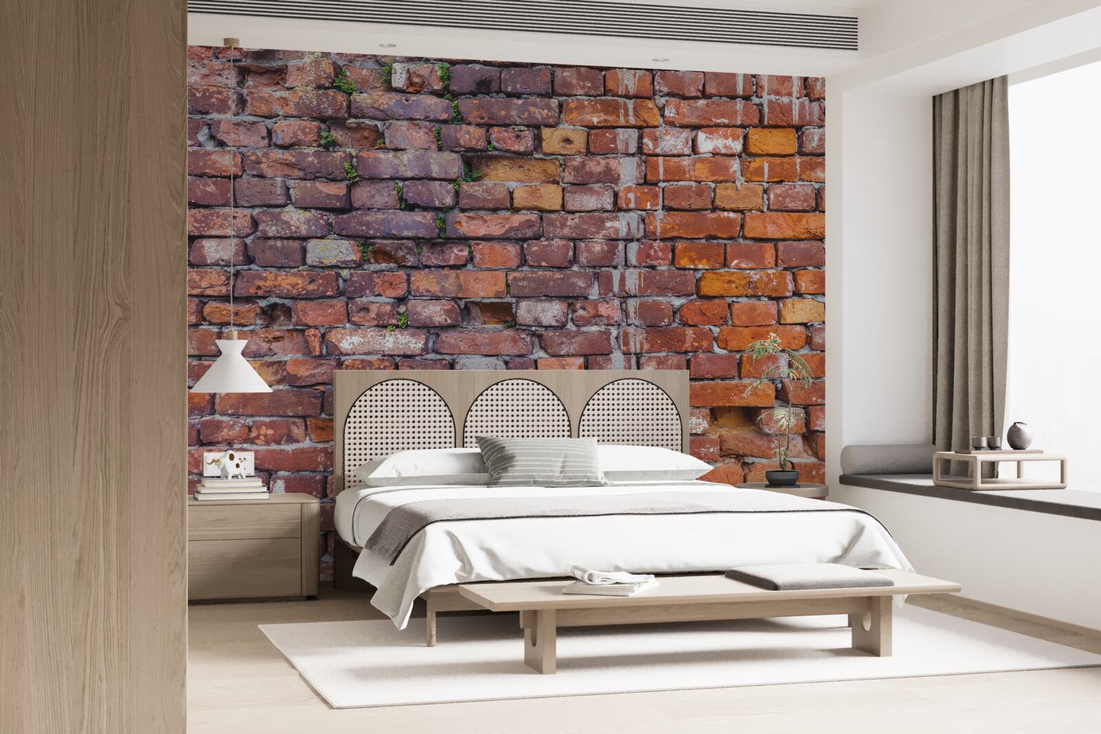 Фотошпалери протікання на історичній цегляній стіні