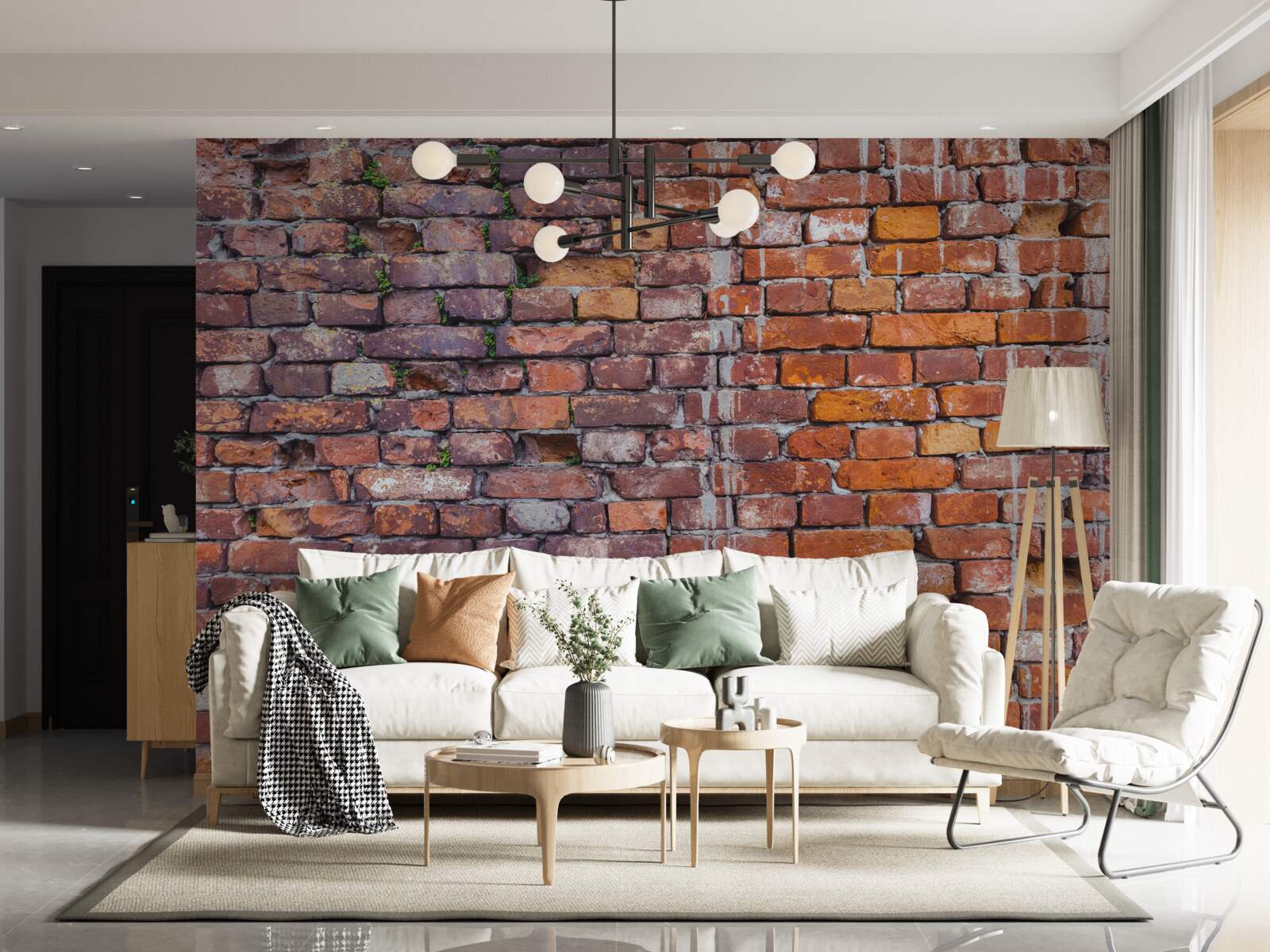 Фотошпалери протікання на історичній цегляній стіні