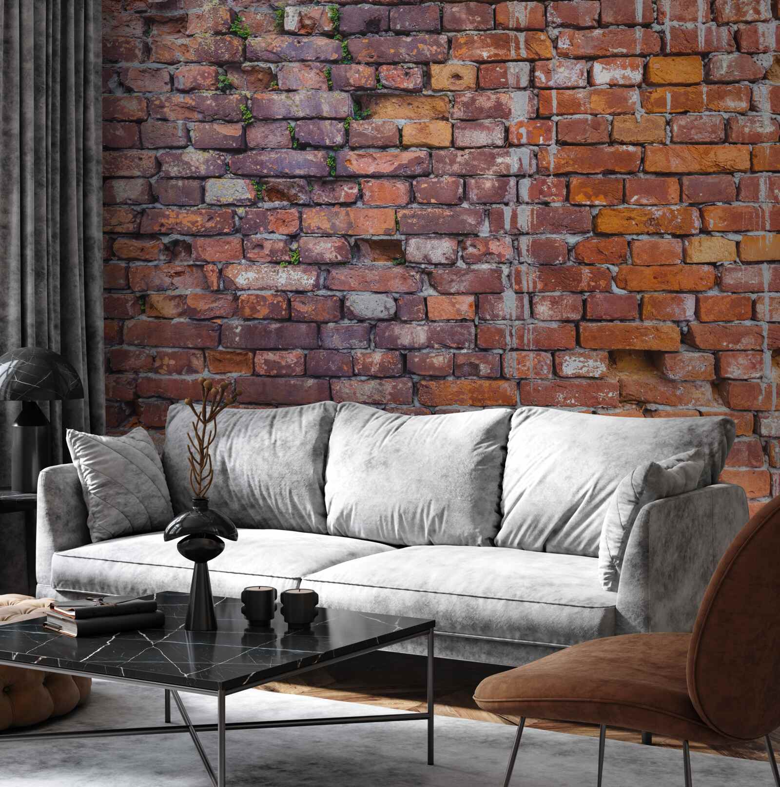 Фотошпалери протікання на історичній цегляній стіні