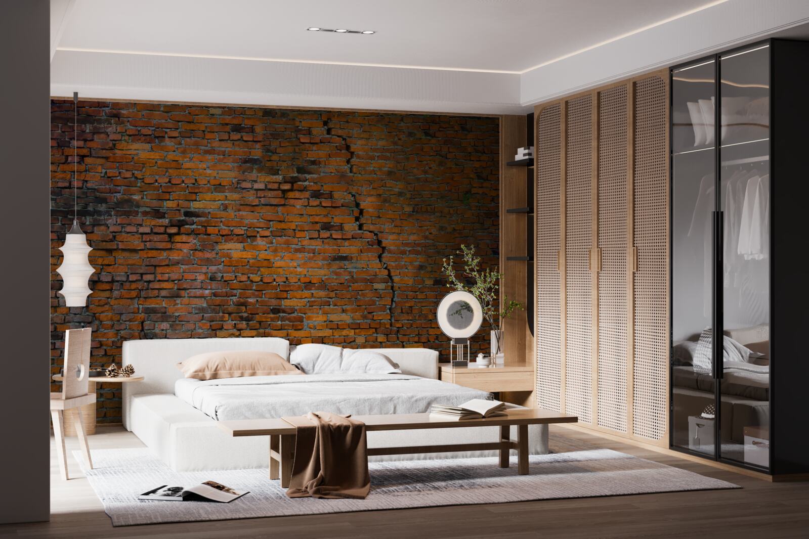 Фотошпалери велика тріщина в цегляній стіні