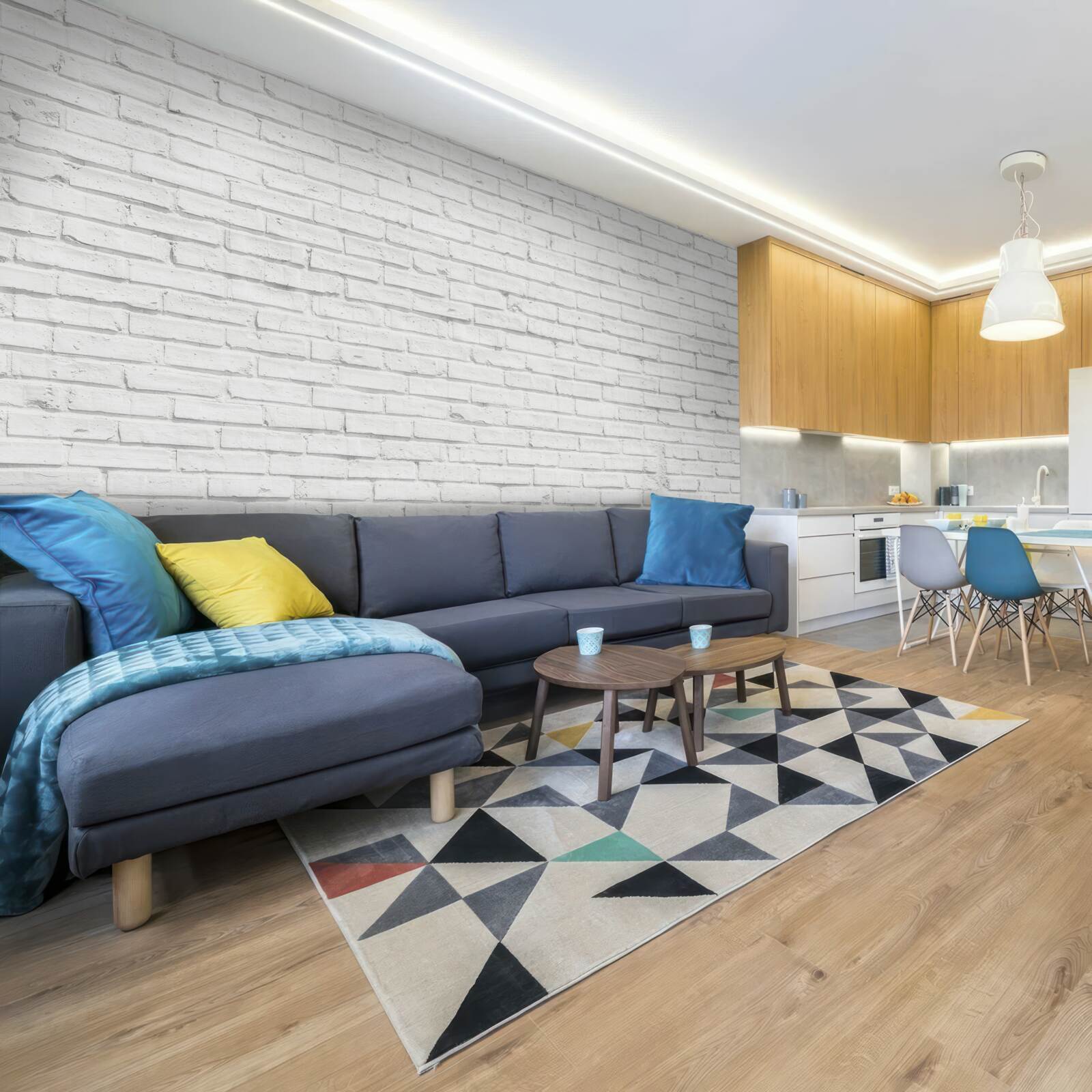 Фотошпалери біла цегляна основа