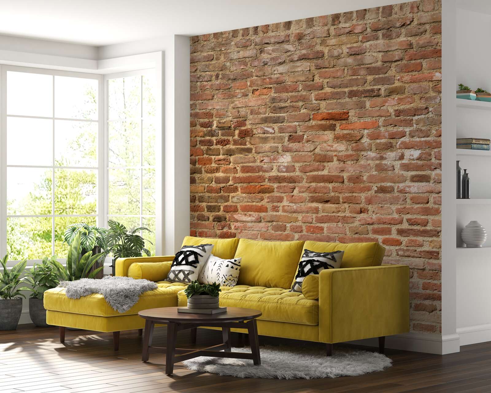 Фотошпалери стара коричнева цегляна стіна