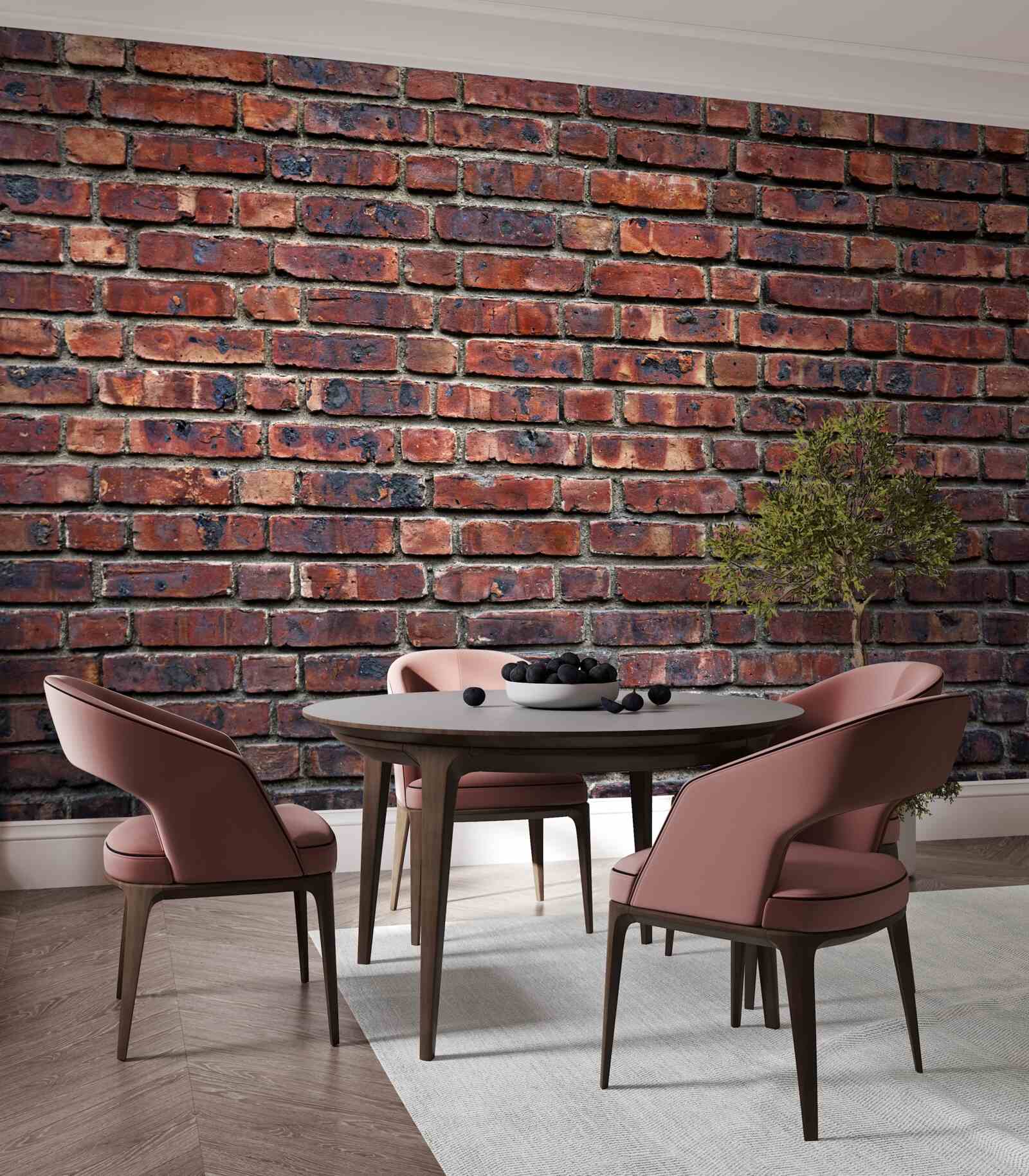 Фотошпалери темна цегляна стіна