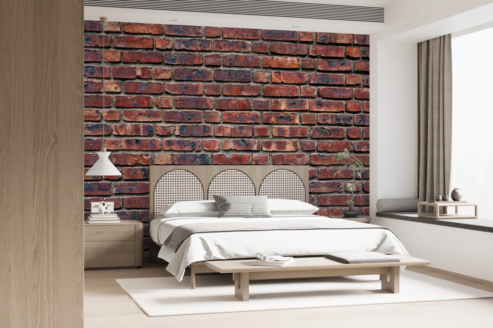 Фотошпалери темна цегляна стіна