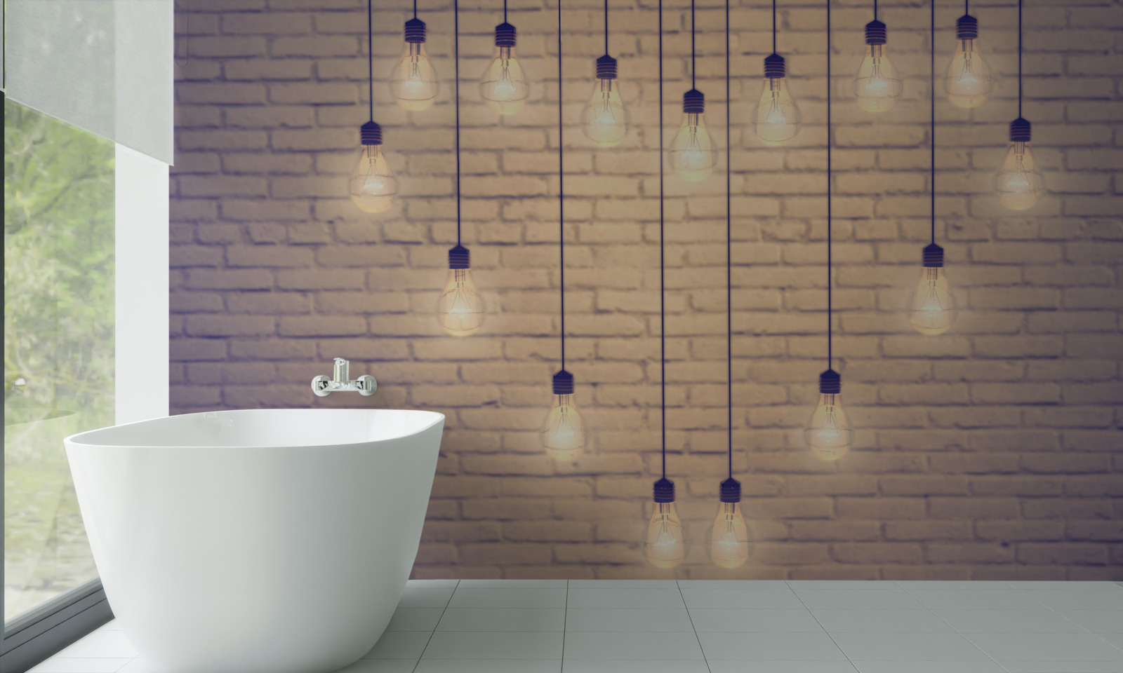 Фотошпалери на кипарисовому тлі стіни з'являється серце з флуоресцентних ламп