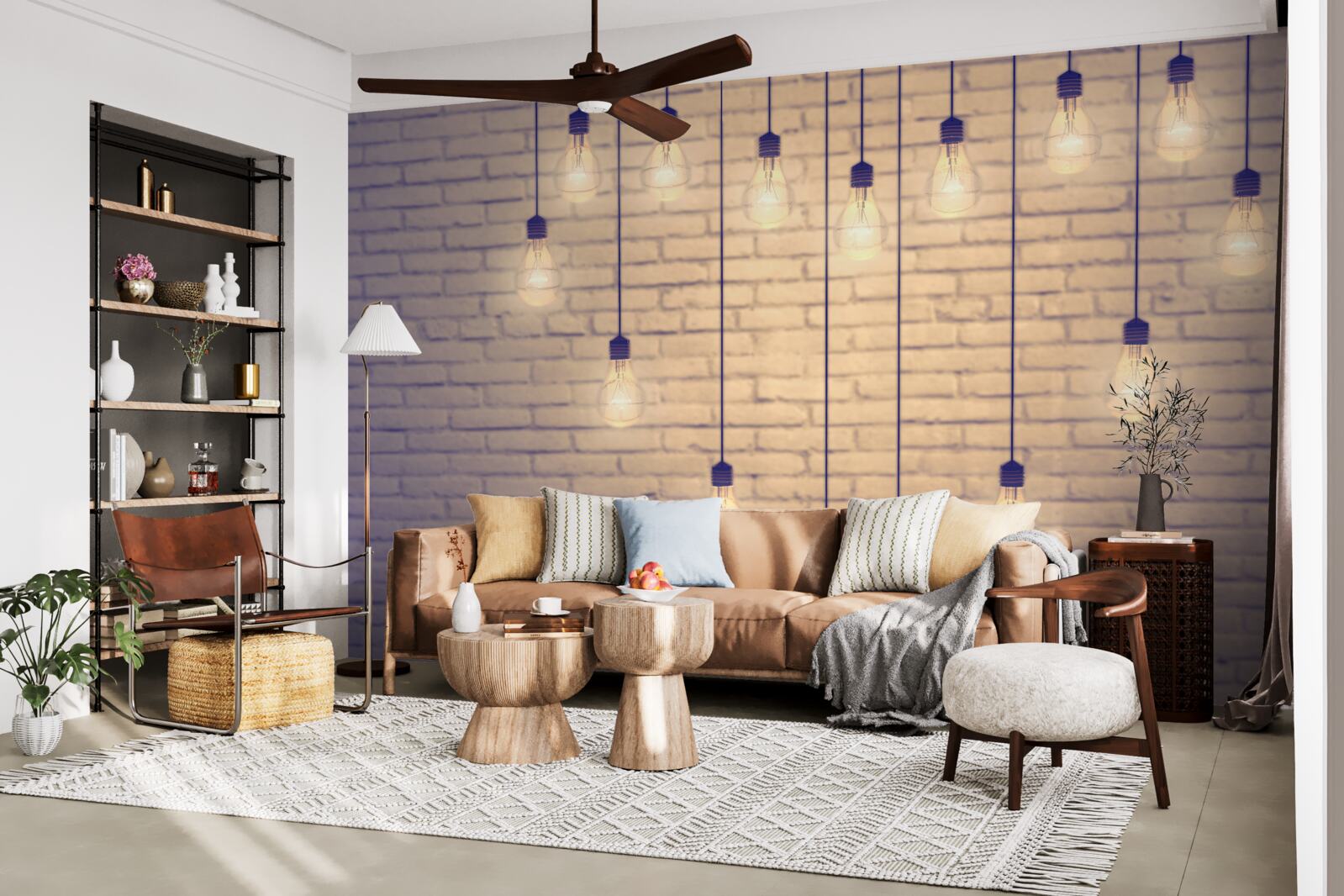 Фотошпалери на кипарисовому тлі стіни з'являється серце з флуоресцентних ламп