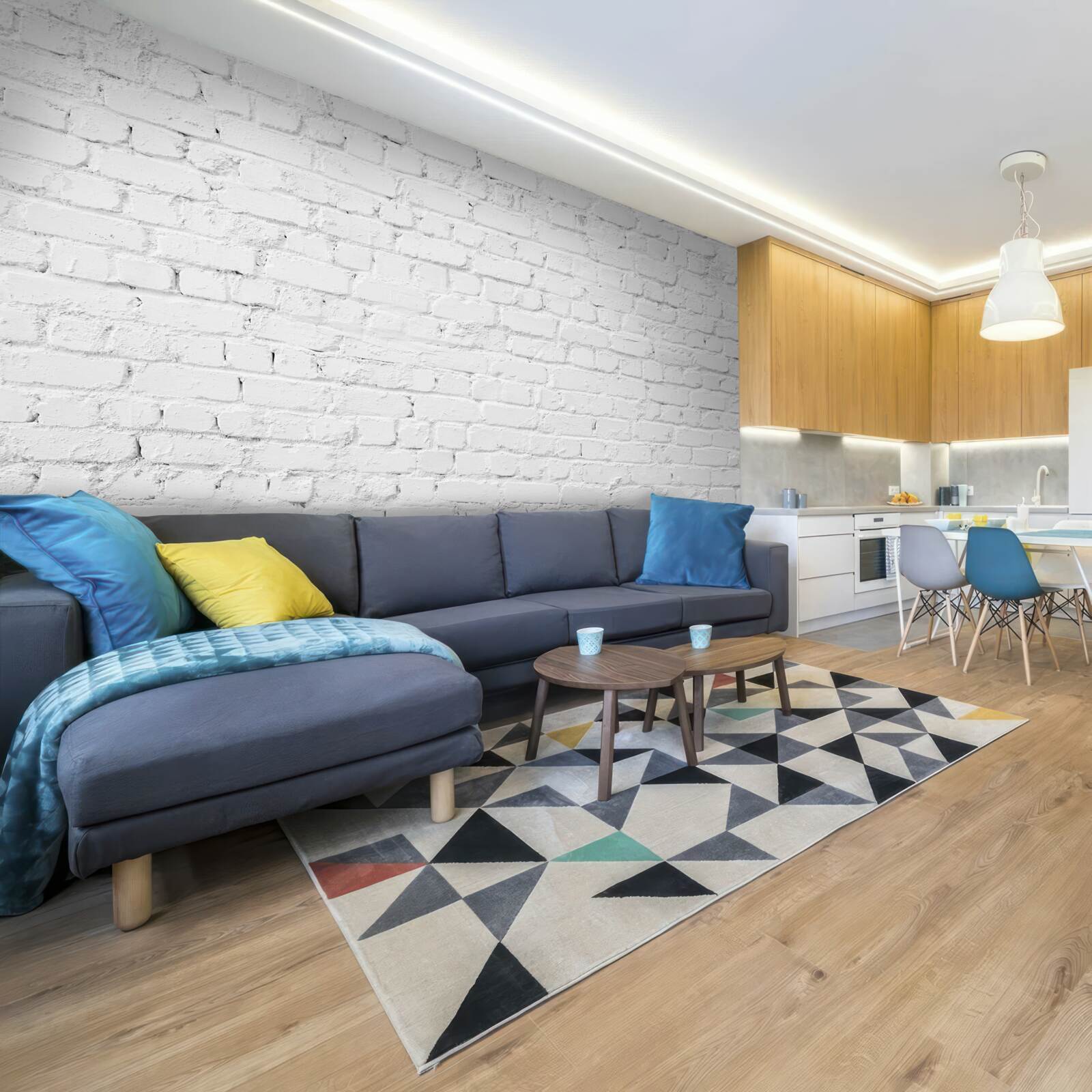 Фотошпалери біла цегляна стіна