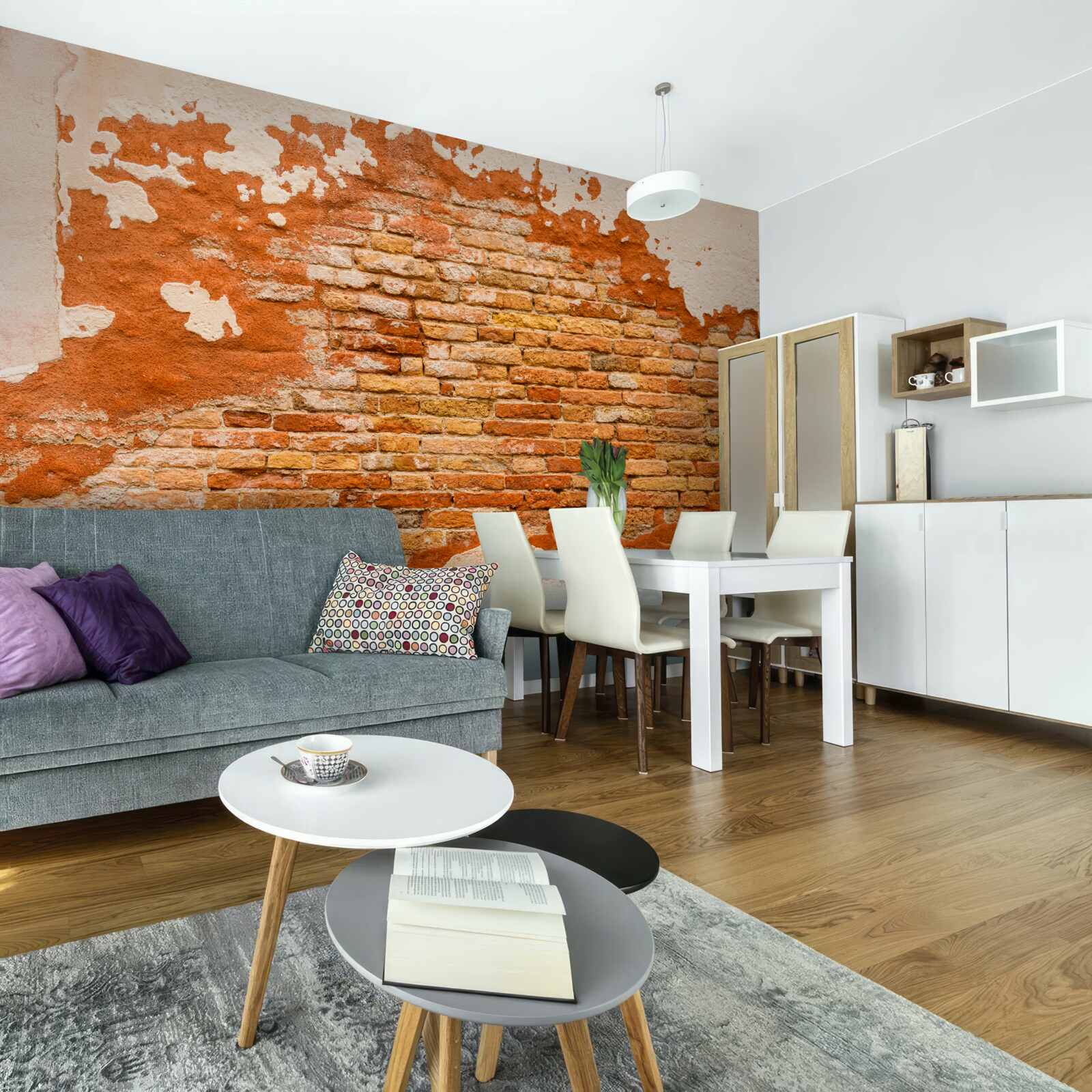 Фотошпалери цегляна стіна, яка з часом зруйнувалася