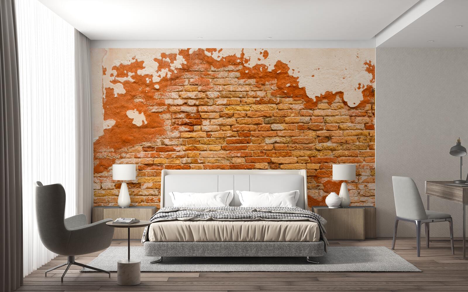 Фотошпалери цегляна стіна, яка з часом зруйнувалася