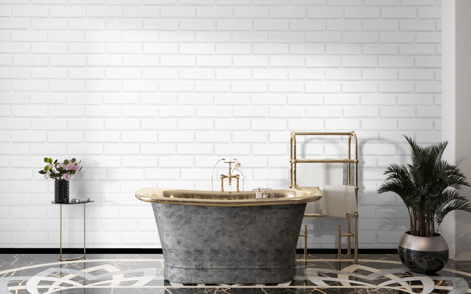 Фотошпалери цегляна стіна незаймано біла