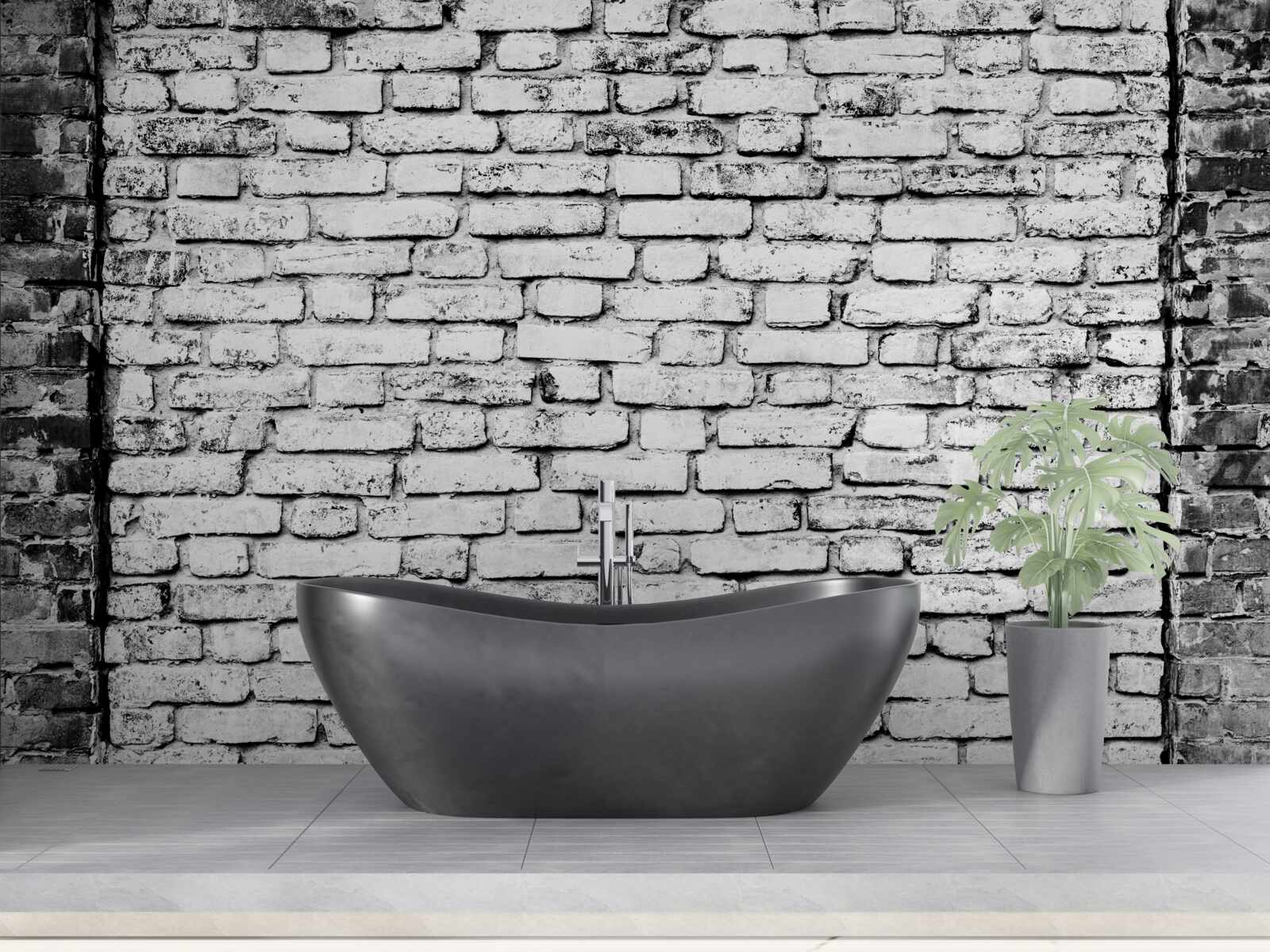 Фотошпалери Цегляна стіна зі слідами подряпин