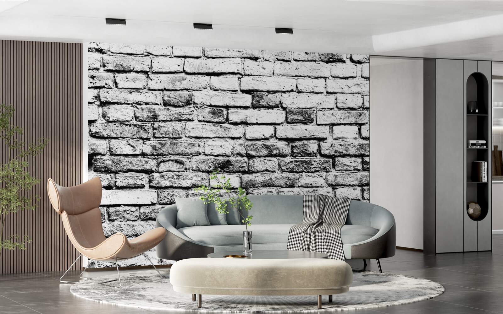 Фотошпалери структура стін із сірої цегли