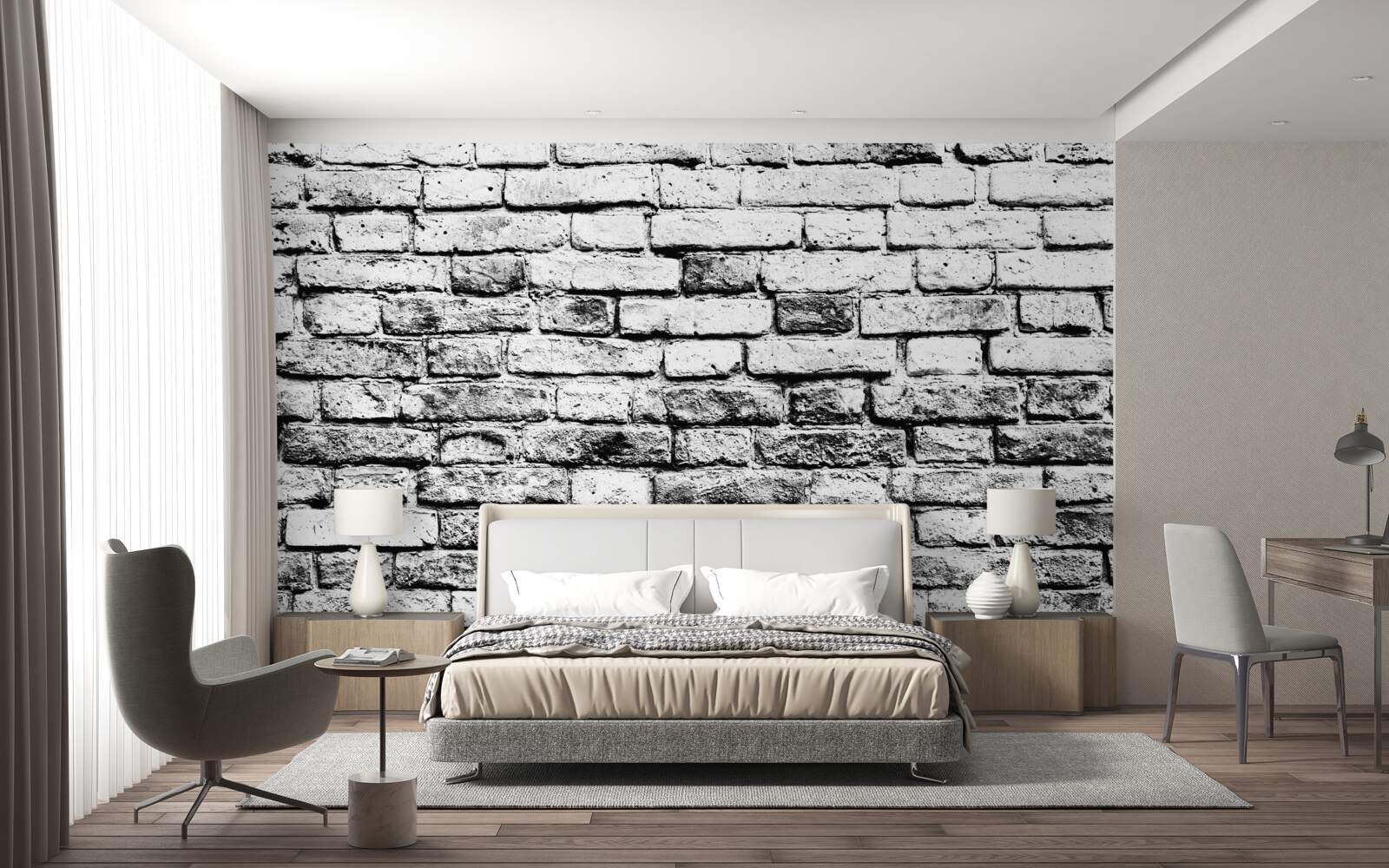 Фотошпалери структура стін із сірої цегли