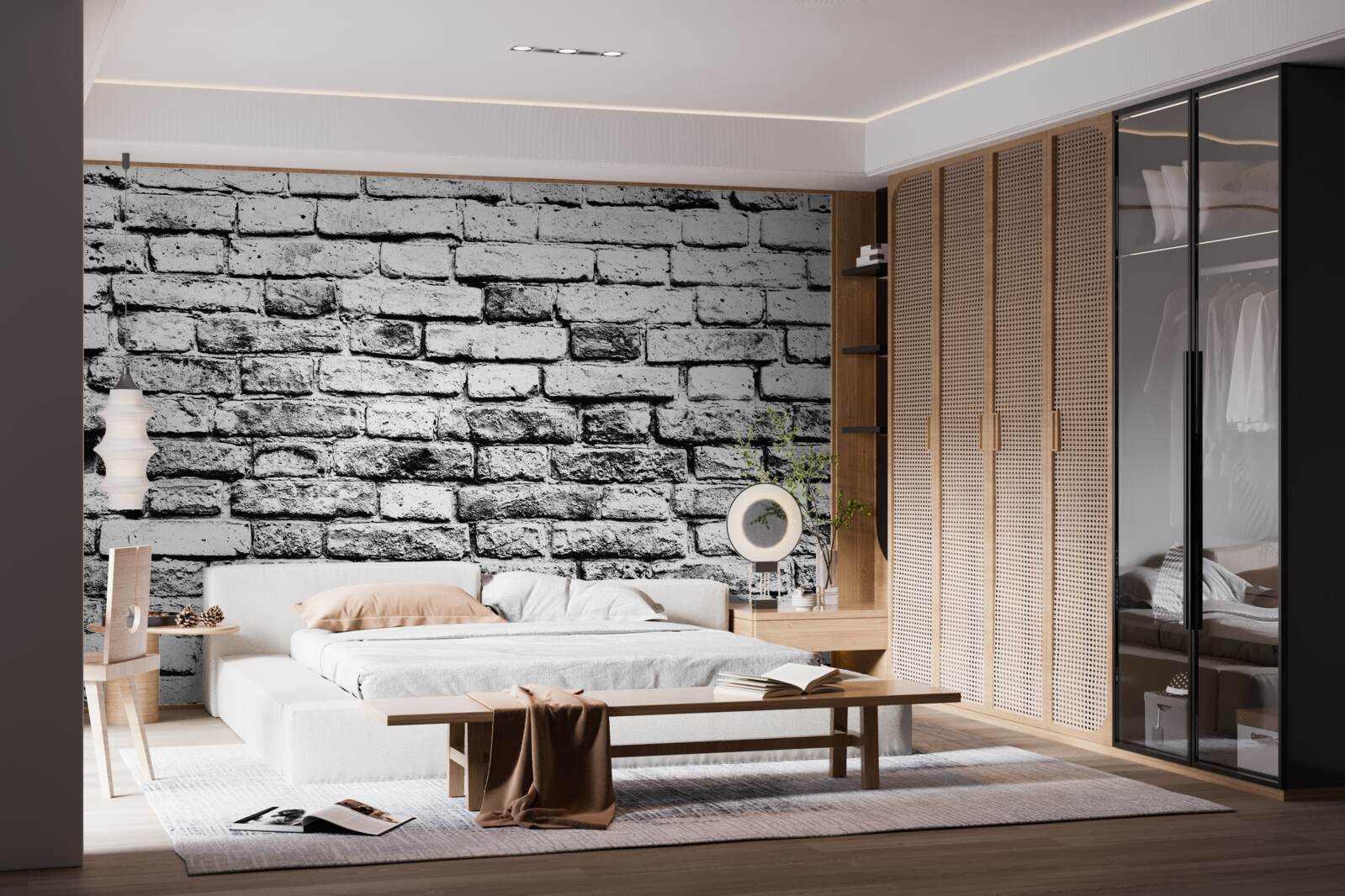 Фотошпалери структура стін із сірої цегли