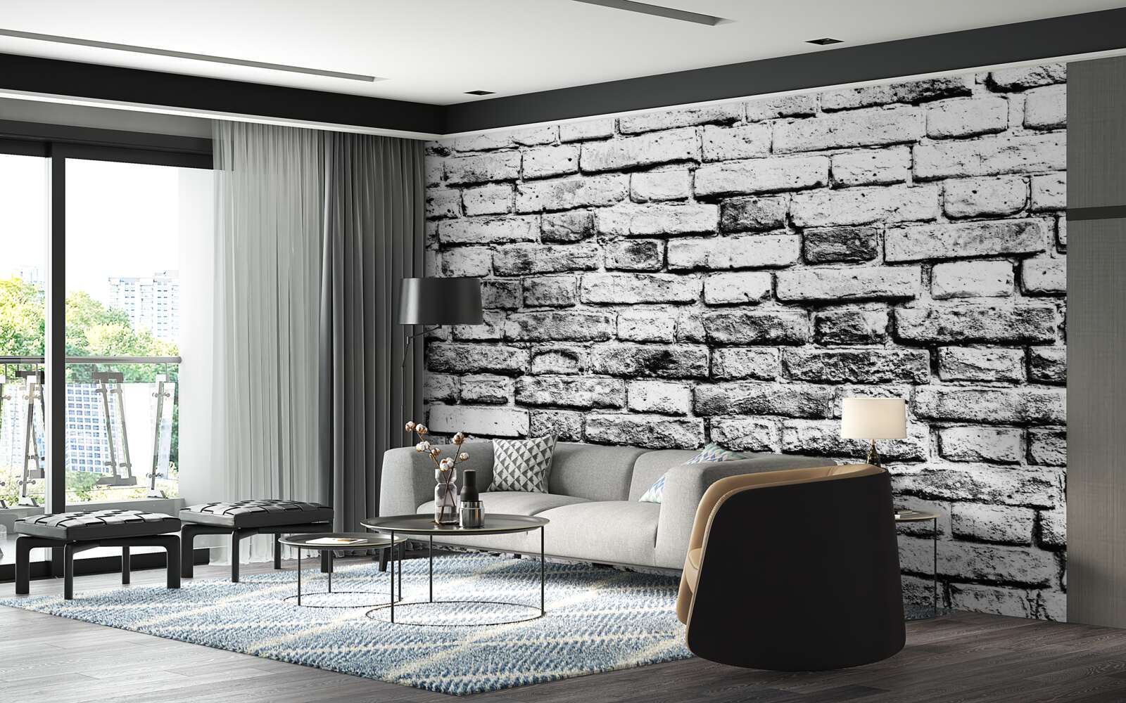 Фотошпалери структура стін із сірої цегли