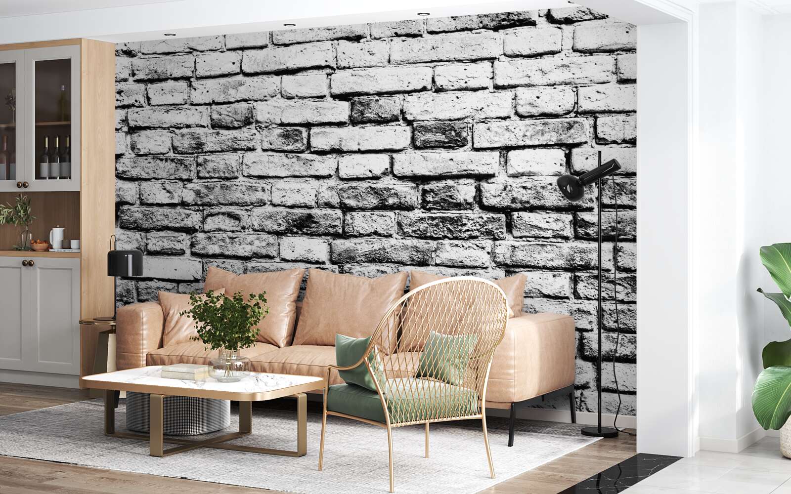 Фотошпалери структура стін із сірої цегли