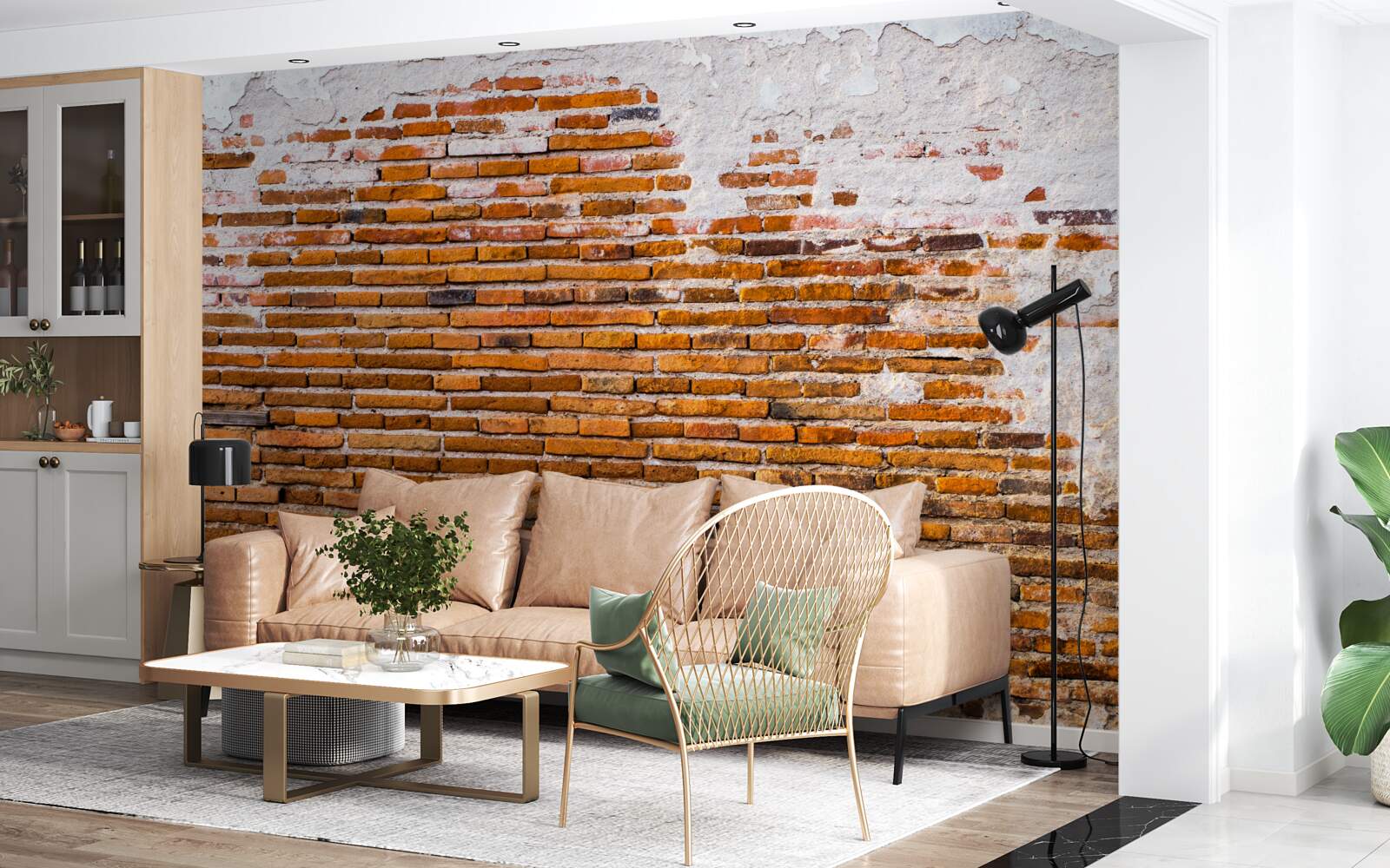 Фотошпалери стара цегляна стіна, яка втратила свій вигляд