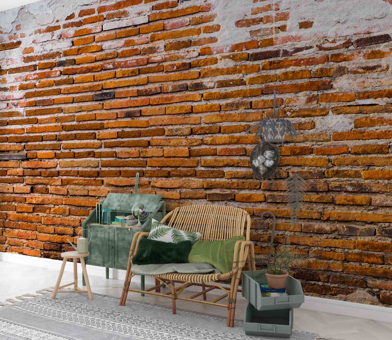 Фотошпалери стара цегляна стіна, яка втратила свій вигляд