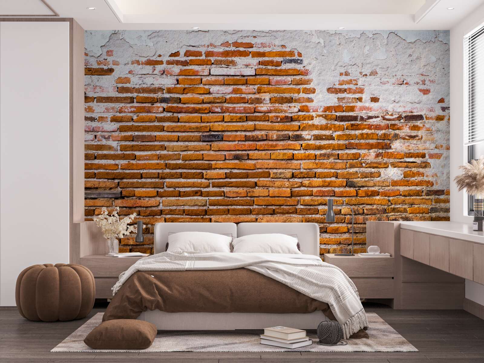 Фотошпалери стара цегляна стіна, яка втратила свій вигляд