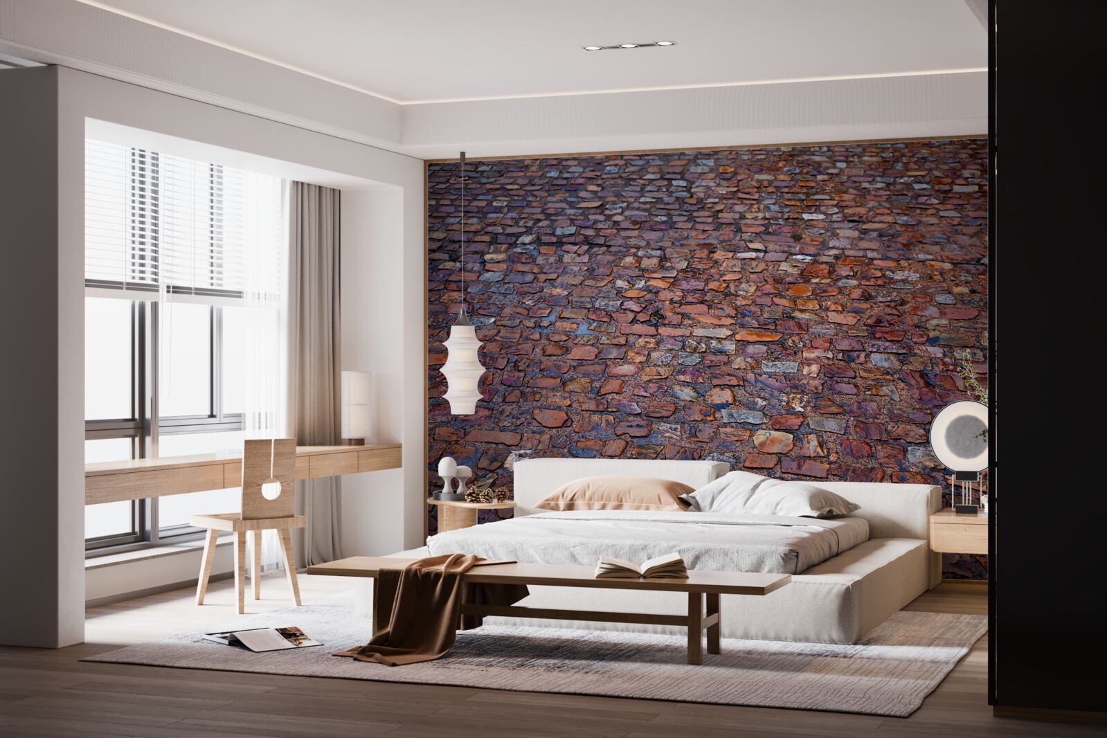 Фотошпалери старовинна вулиця, вимощена бруківкою