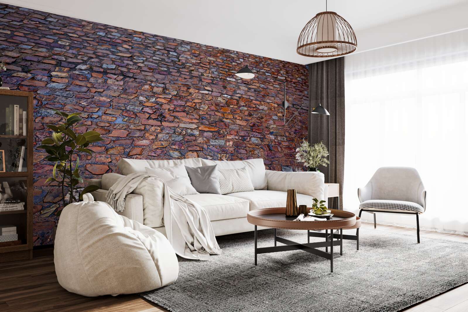 Фотошпалери старовинна вулиця, вимощена бруківкою