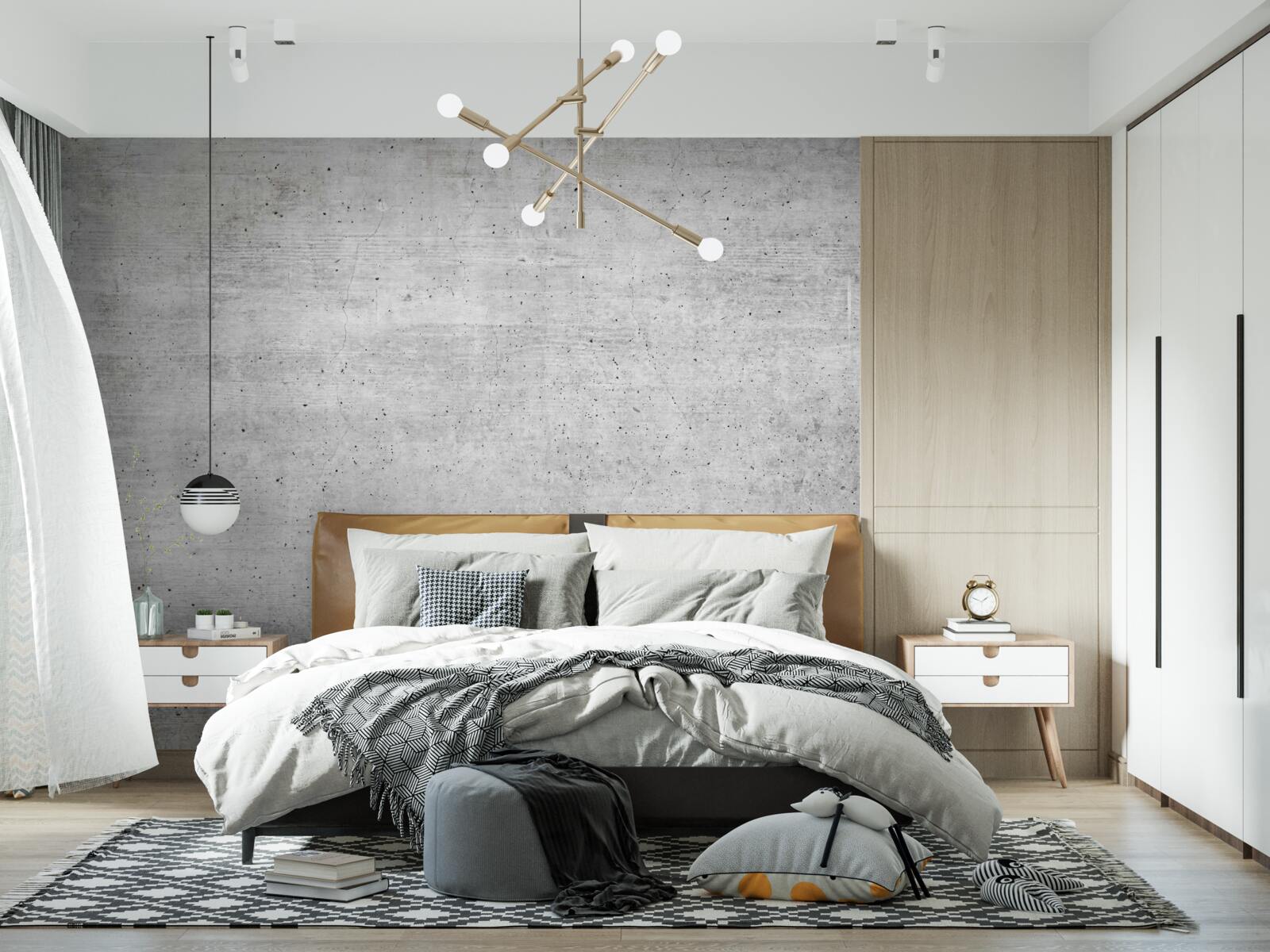 Фотошпалери оштукатурена сіра текстура