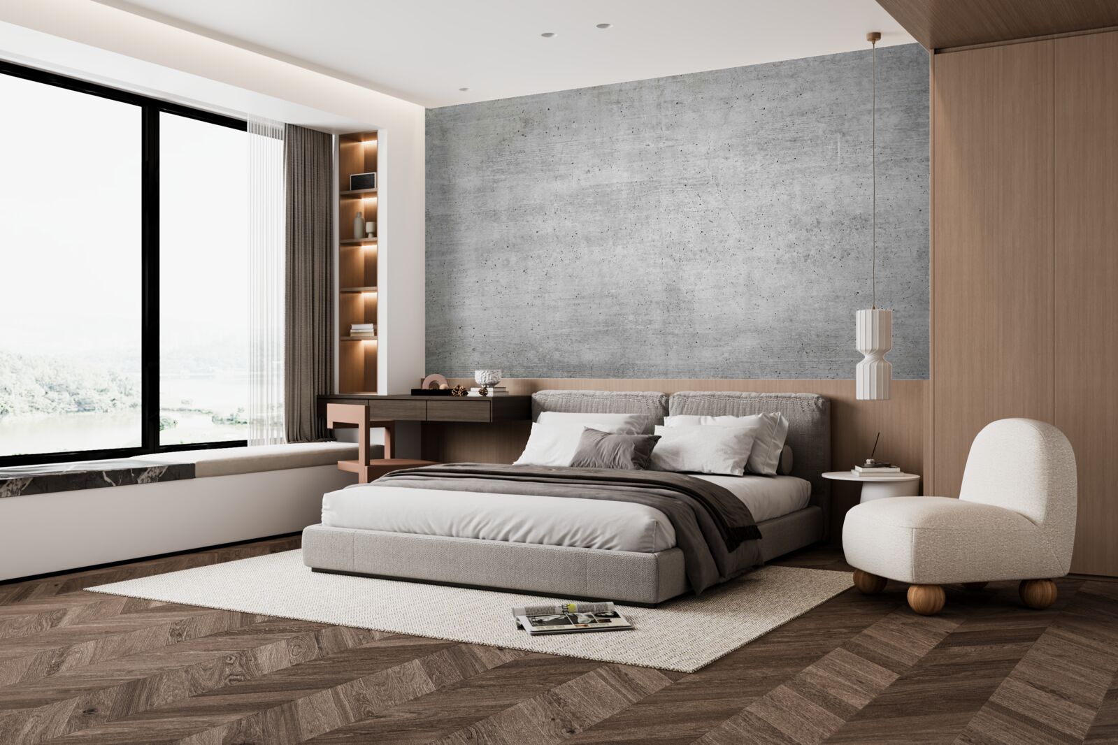 Фотошпалери оштукатурена сіра текстура