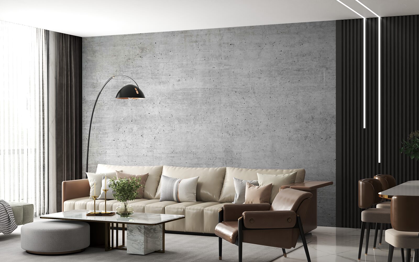 Фотошпалери оштукатурена сіра текстура