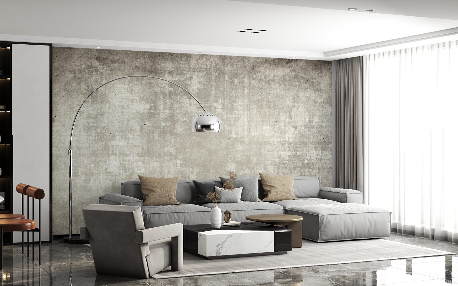 Фотошпалери фон в античному стилі, темно-сірий