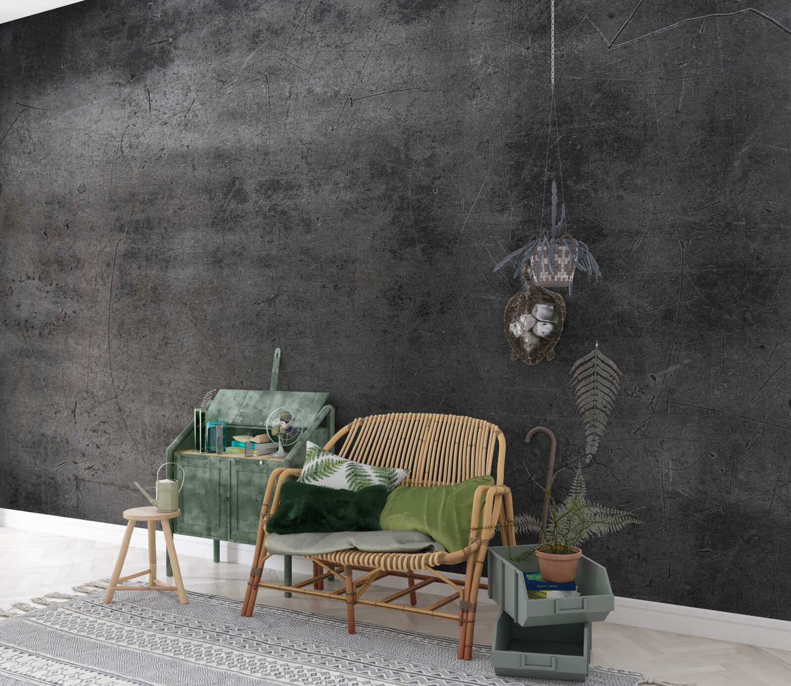 Фотошпалери металевий гранж у темних кольорах