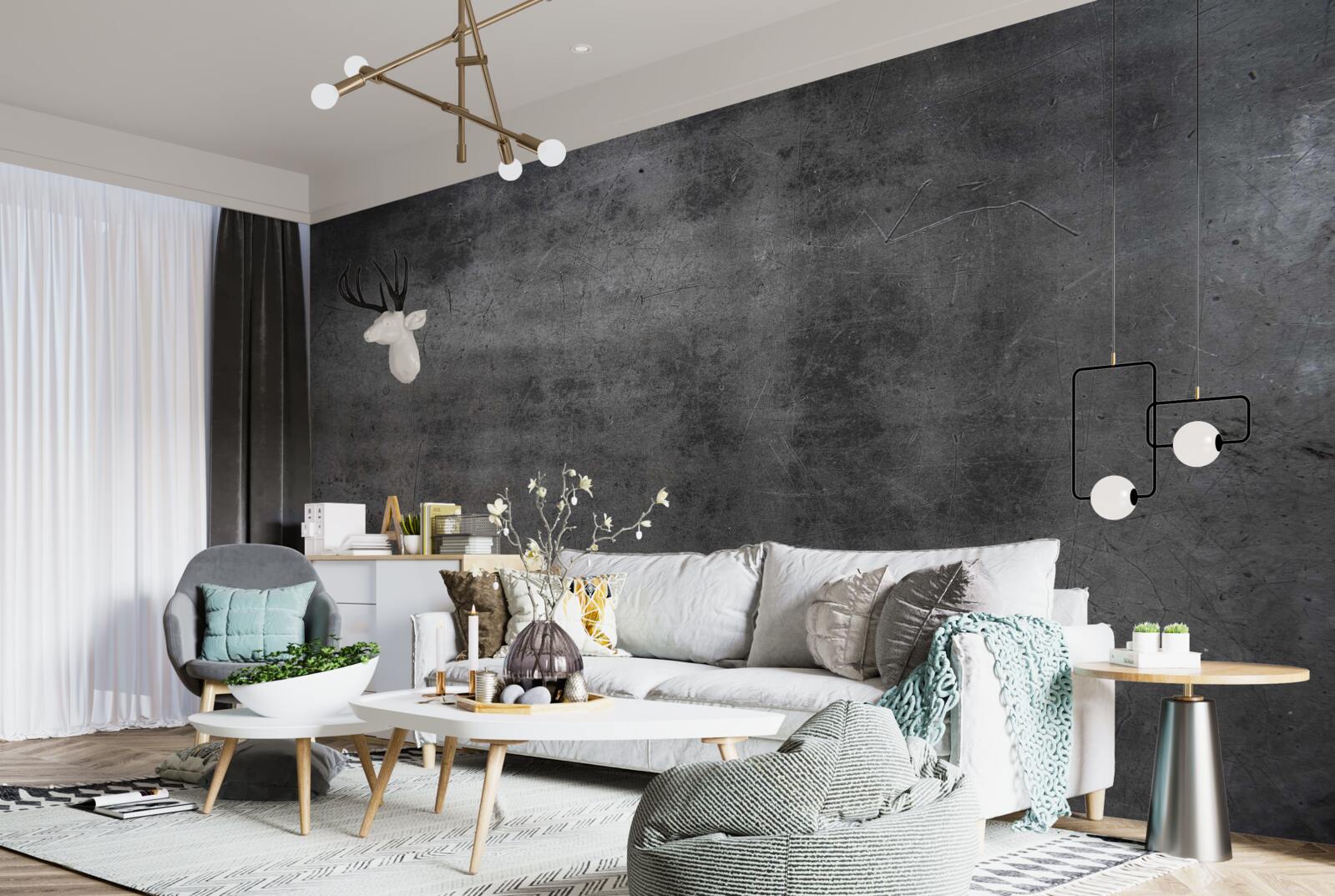 Фотошпалери металевий гранж у темних кольорах