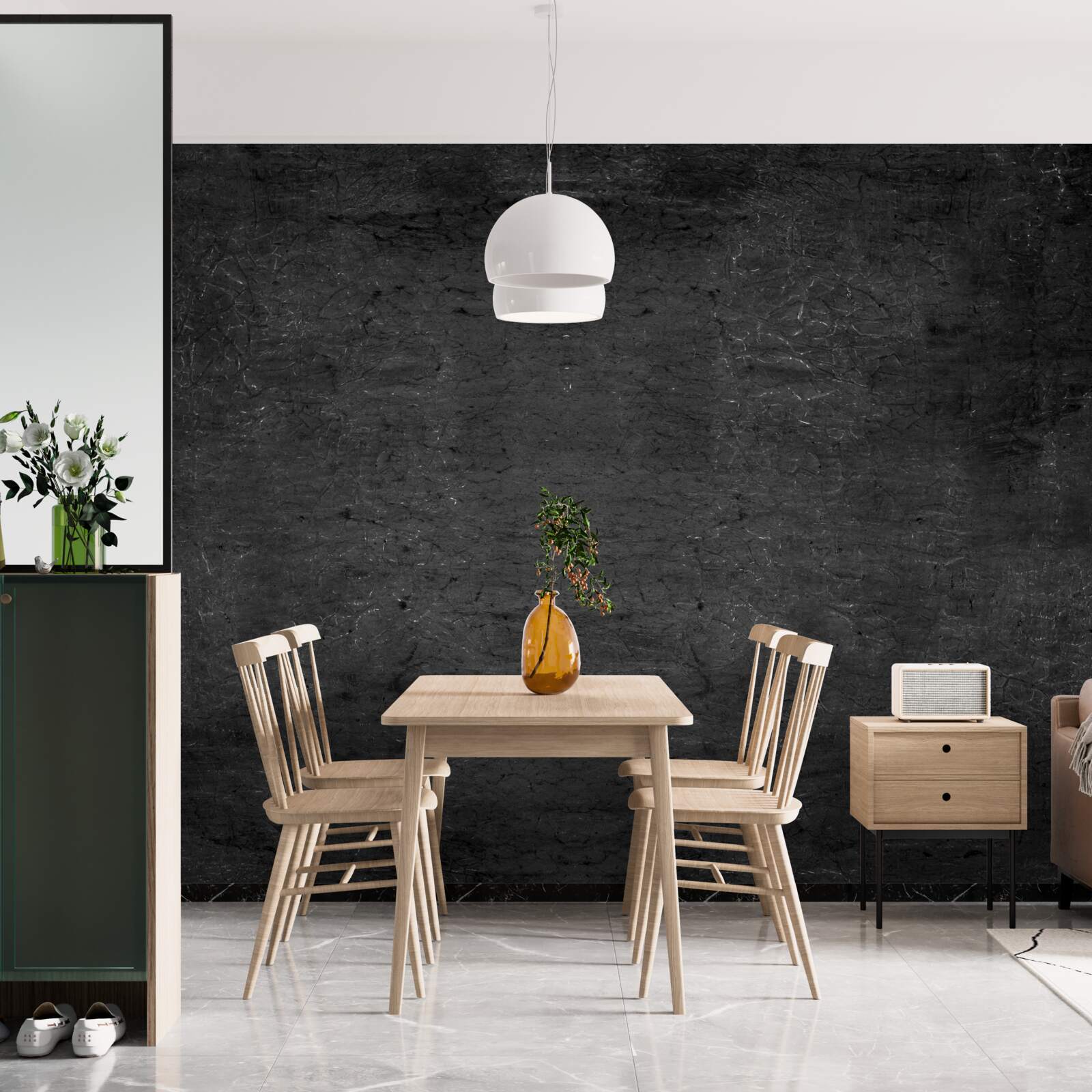 Фотошпалери темна цементна стіна