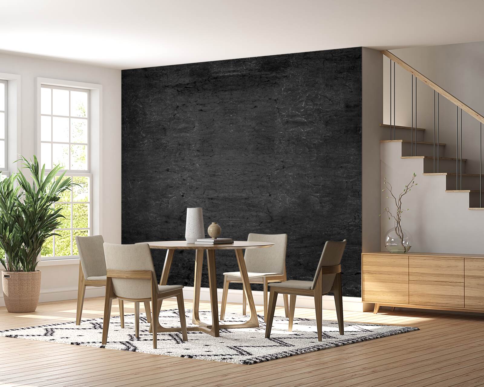 Фотошпалери темна цементна стіна