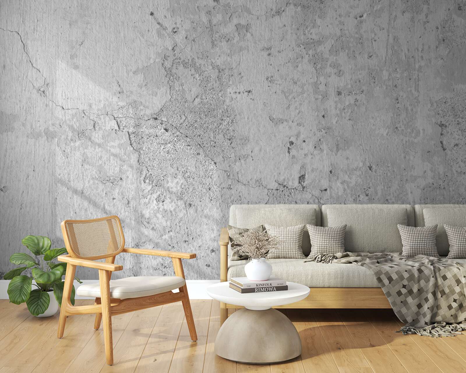 Фотошпалери цемент сірий і покритий подряпинами