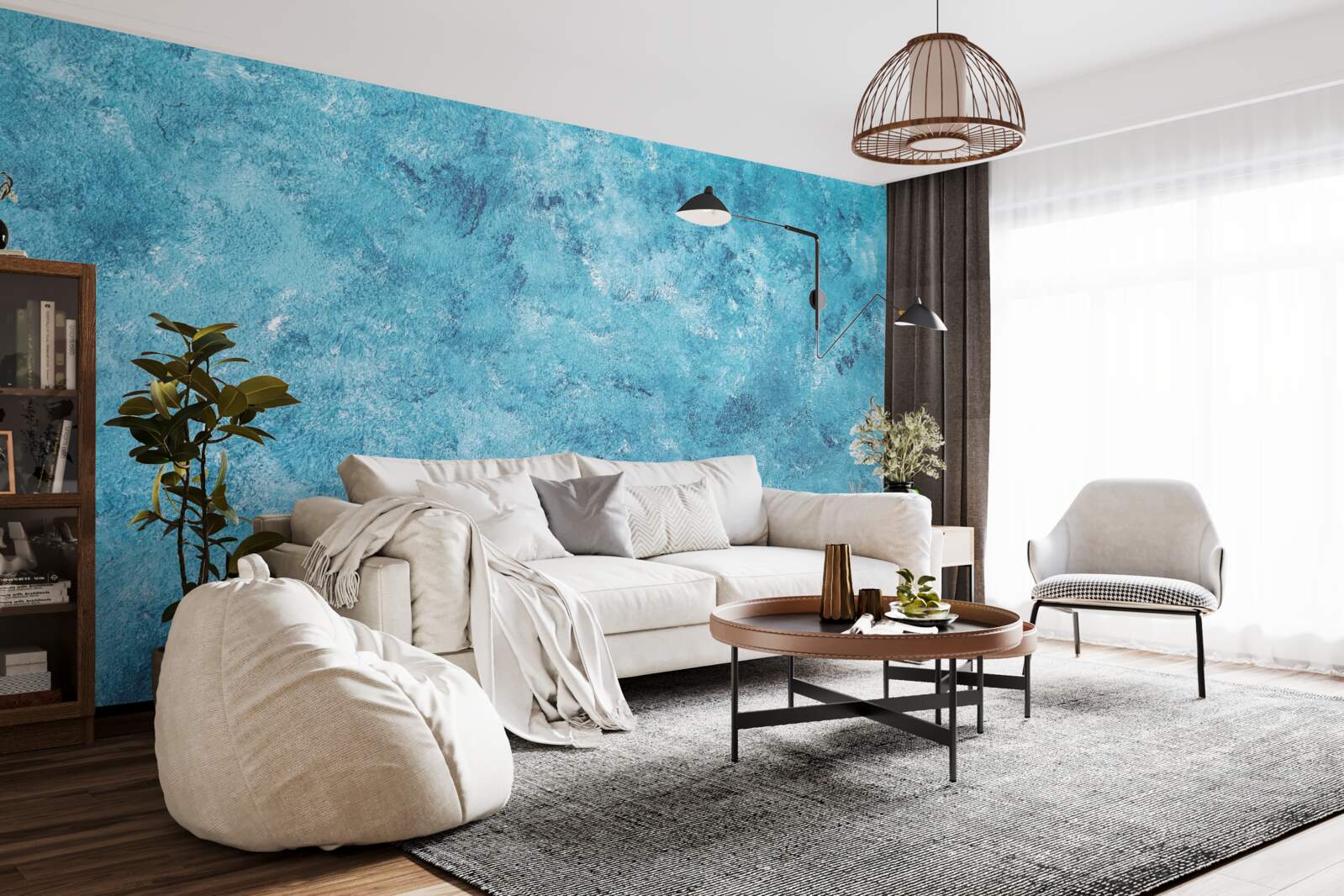 Фотошпалери концептуальна хвиля синього мерехтіння