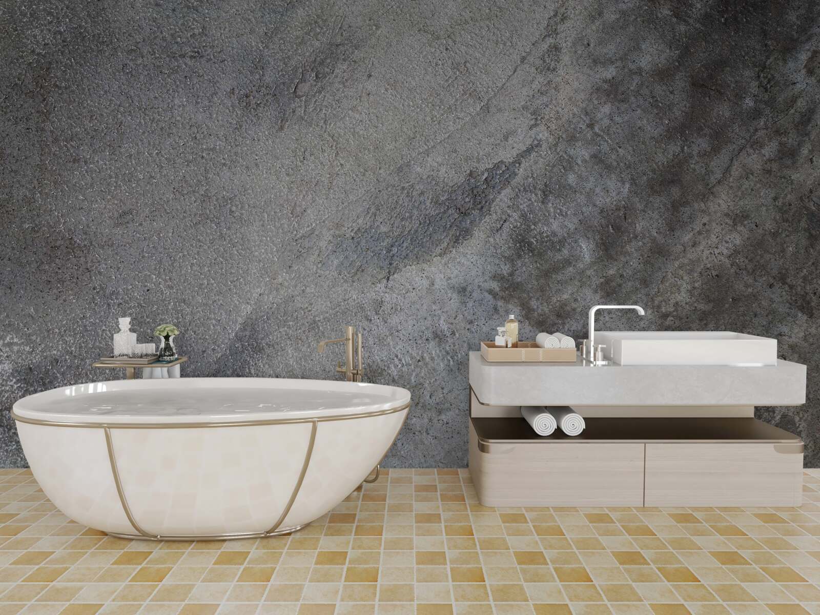 Фотошпалери Полірована цементна стіна