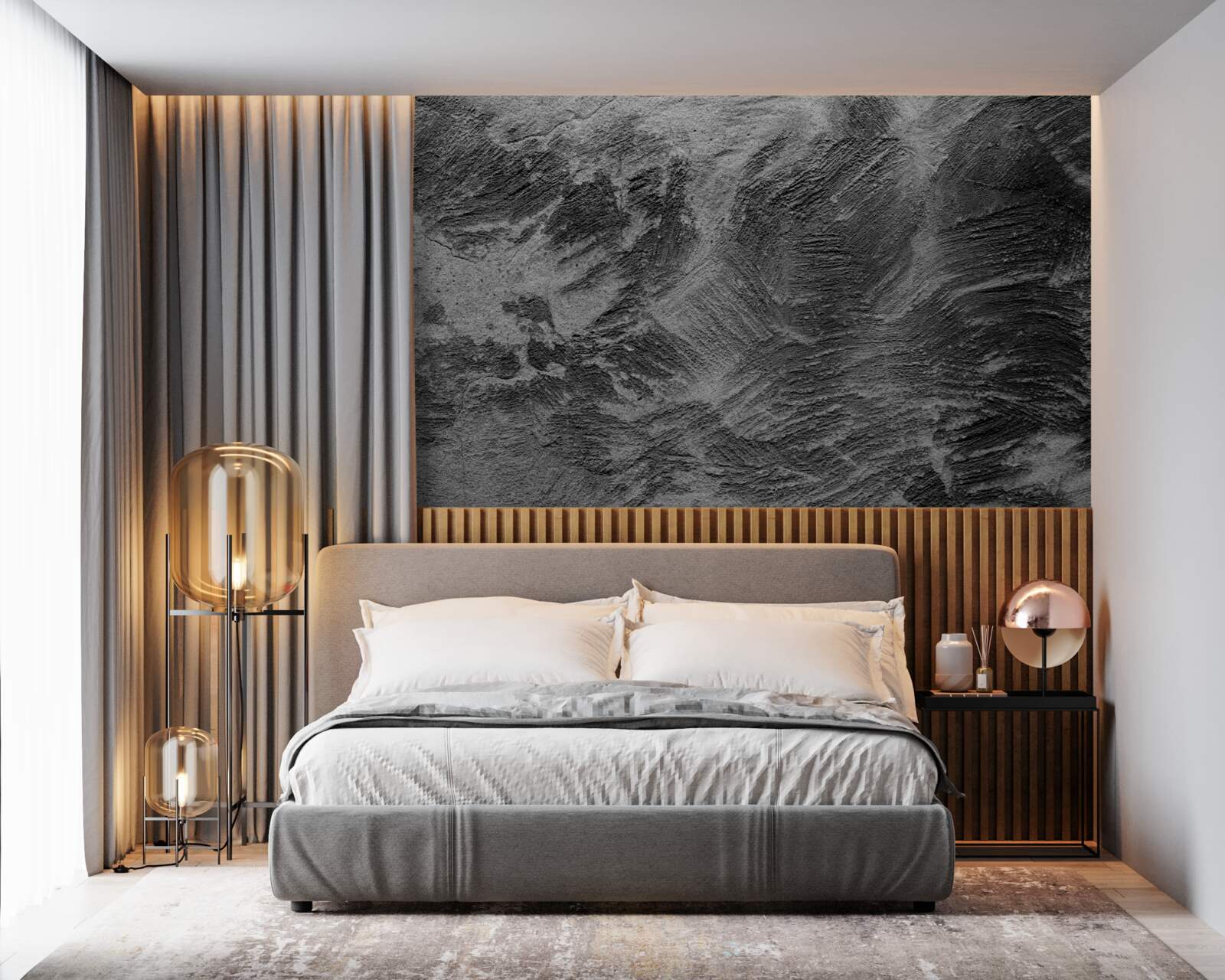 Фотошпалери декоративні смуги у світлих і темних відтінках