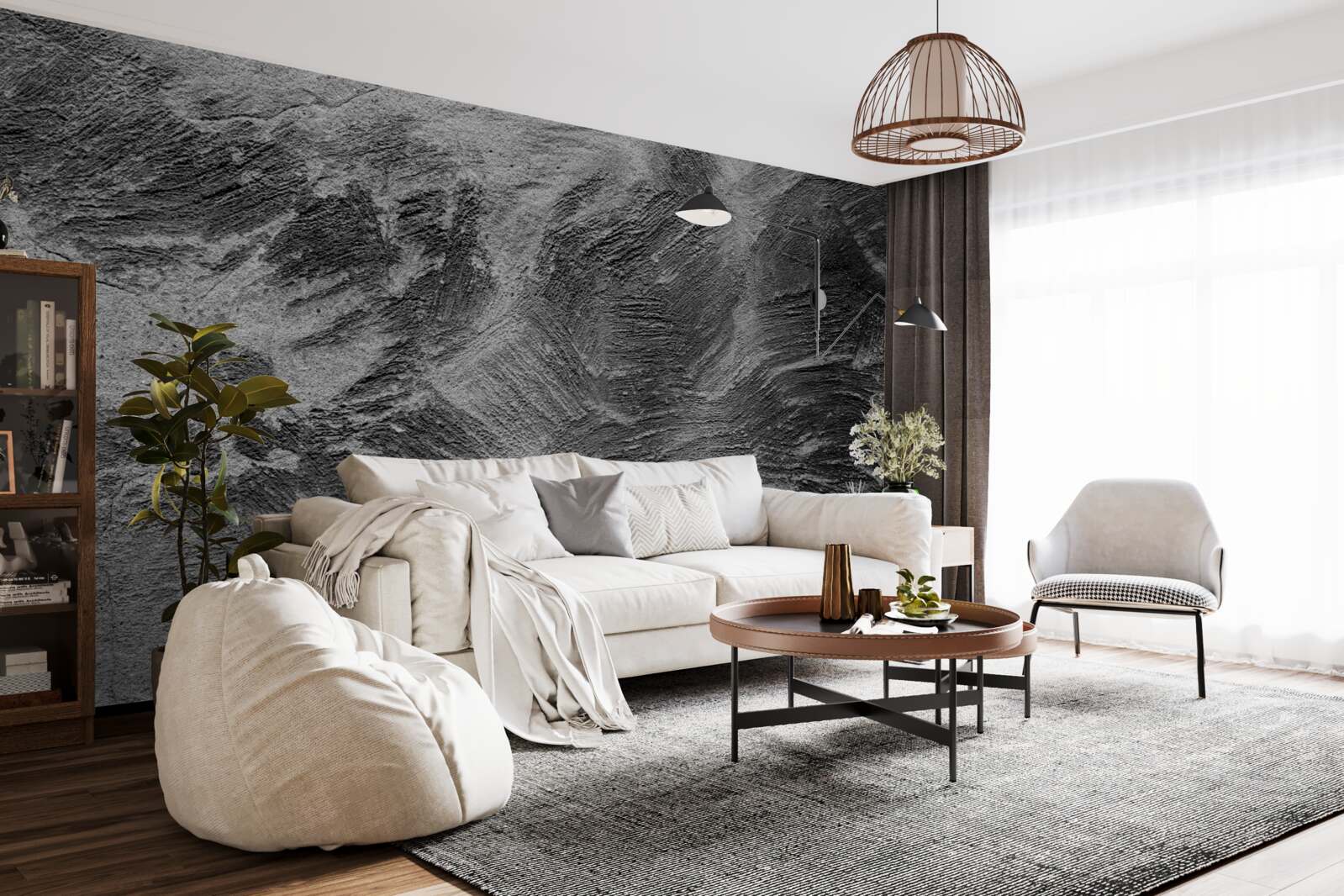 Фотошпалери декоративні смуги у світлих і темних відтінках