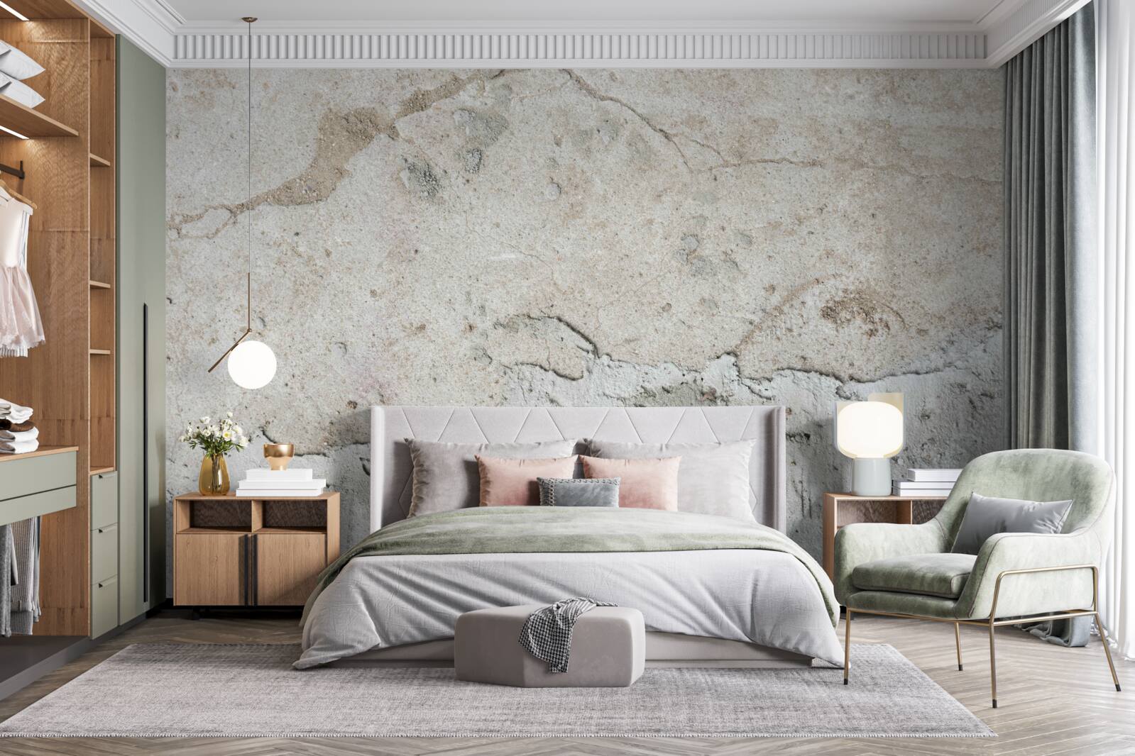 Фотошпалери бетонна стіна з дефектами