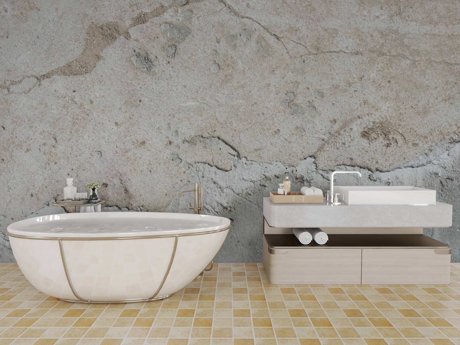 Фотошпалери бетонна стіна з дефектами