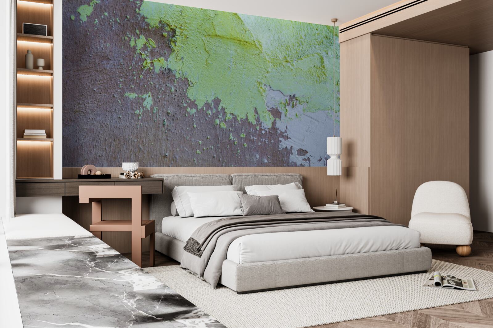 Фотошпалери темна декоративна штукатурка