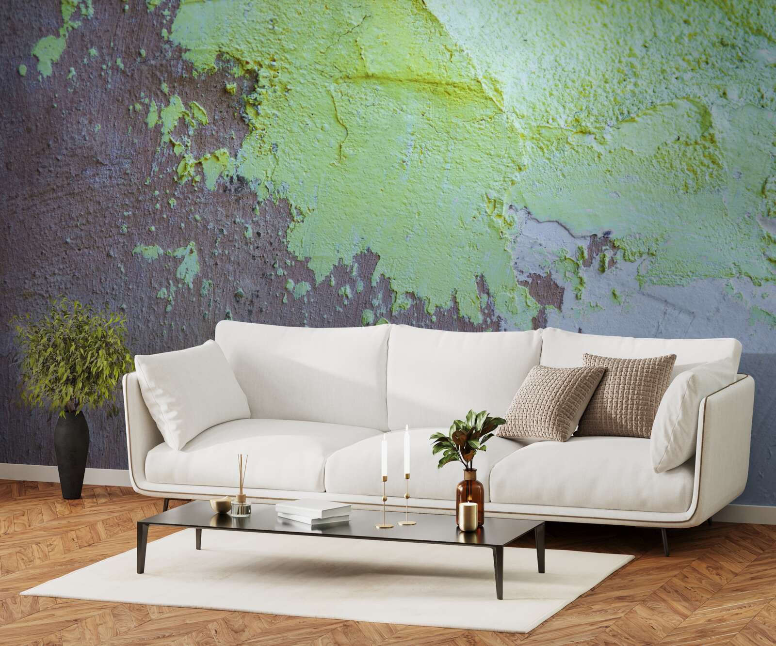 Фотошпалери темна декоративна штукатурка