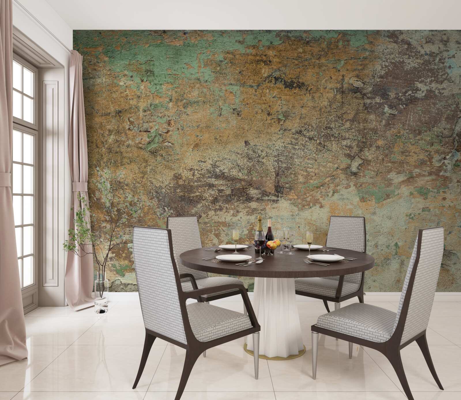 Фотошпалери Стіна з абстрактною іржею