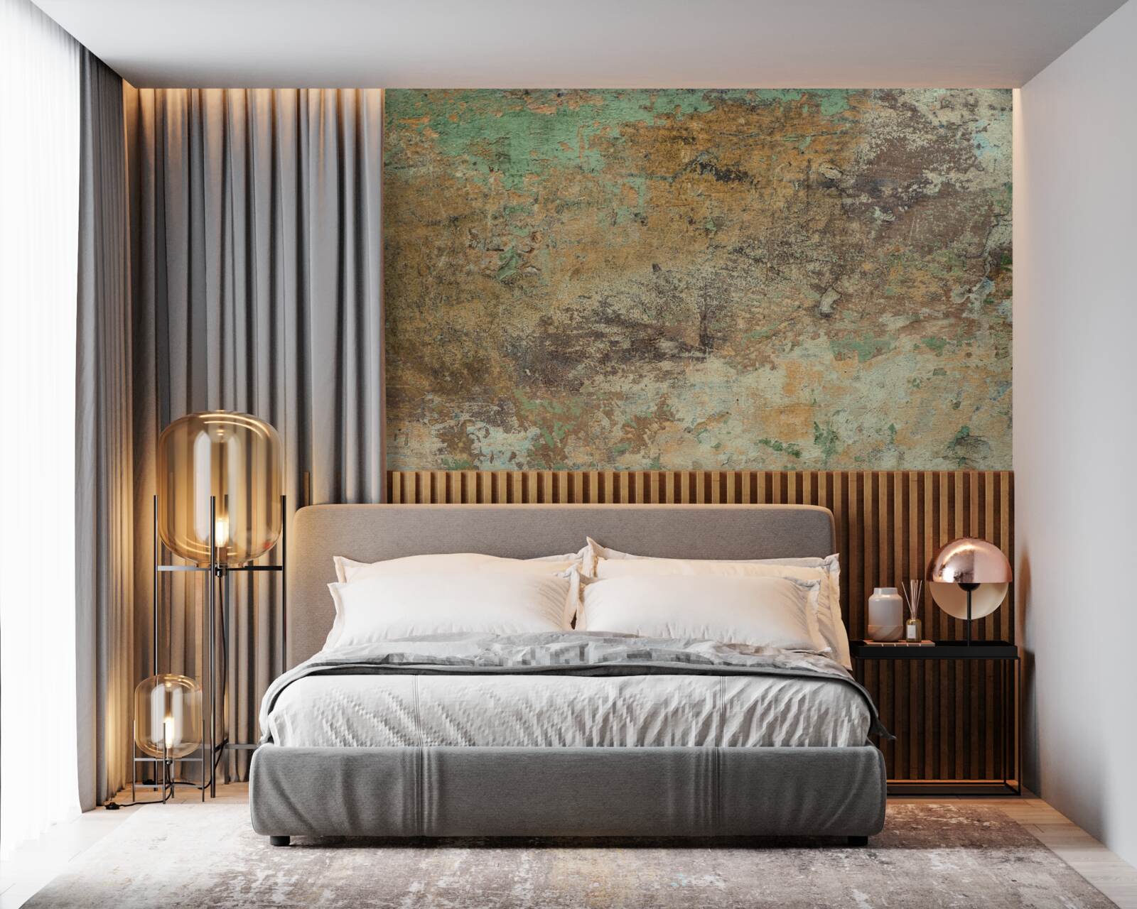 Фотошпалери Стіна з абстрактною іржею